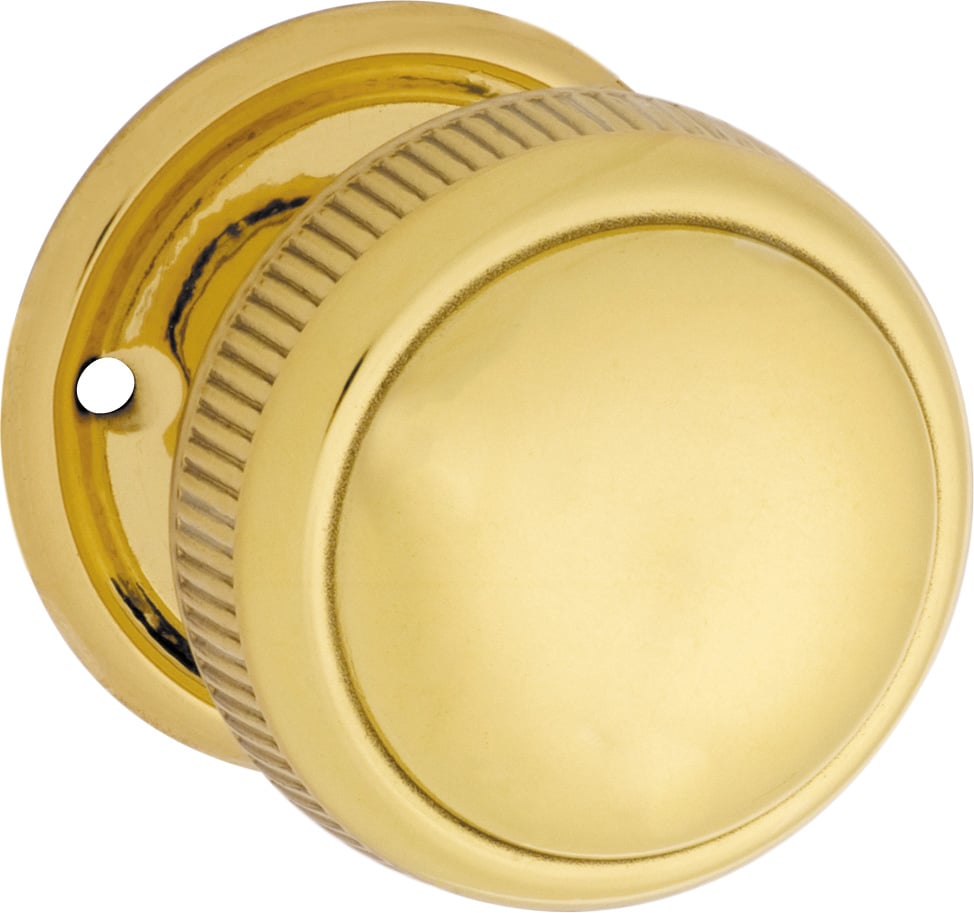 Milled Edge Mortice Knobs - Round Rose Backplate