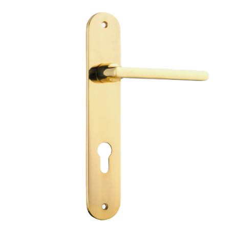 Baltimore Lever - Oval Backplate - Polished Brass