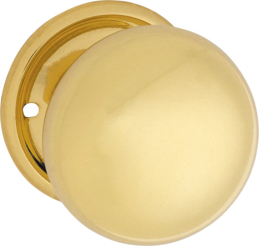 Plain Mortice Knob - Rose Round Backplate