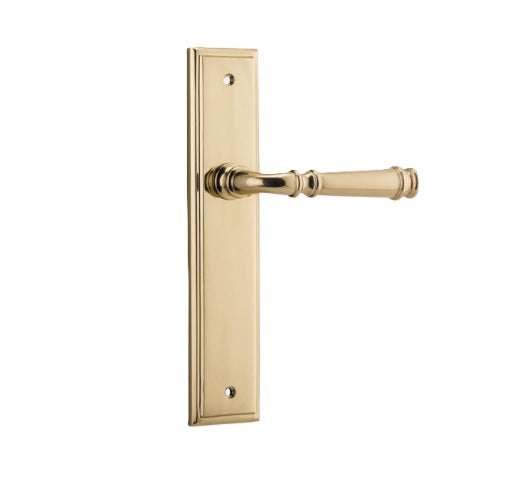 Verona Lever - Stepped Backplate - Polished Brass