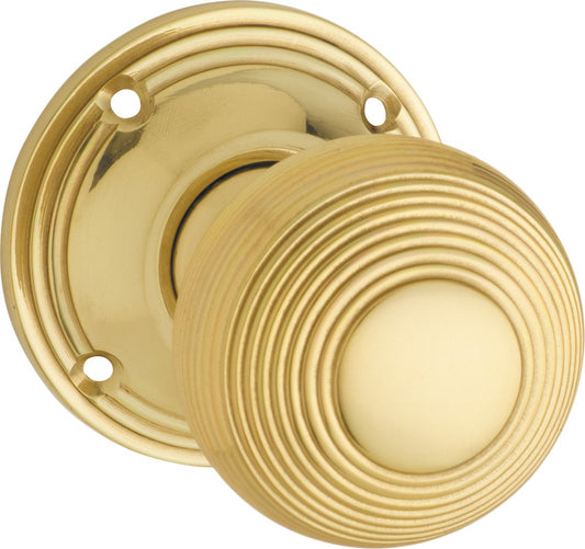 Reed Mortice Knob - Rose Round Backplate