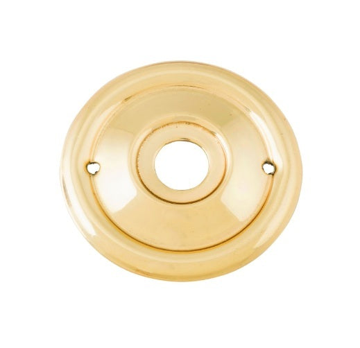 Milled Edge Mortice Knob Backplates – 52mm - Polished Brass