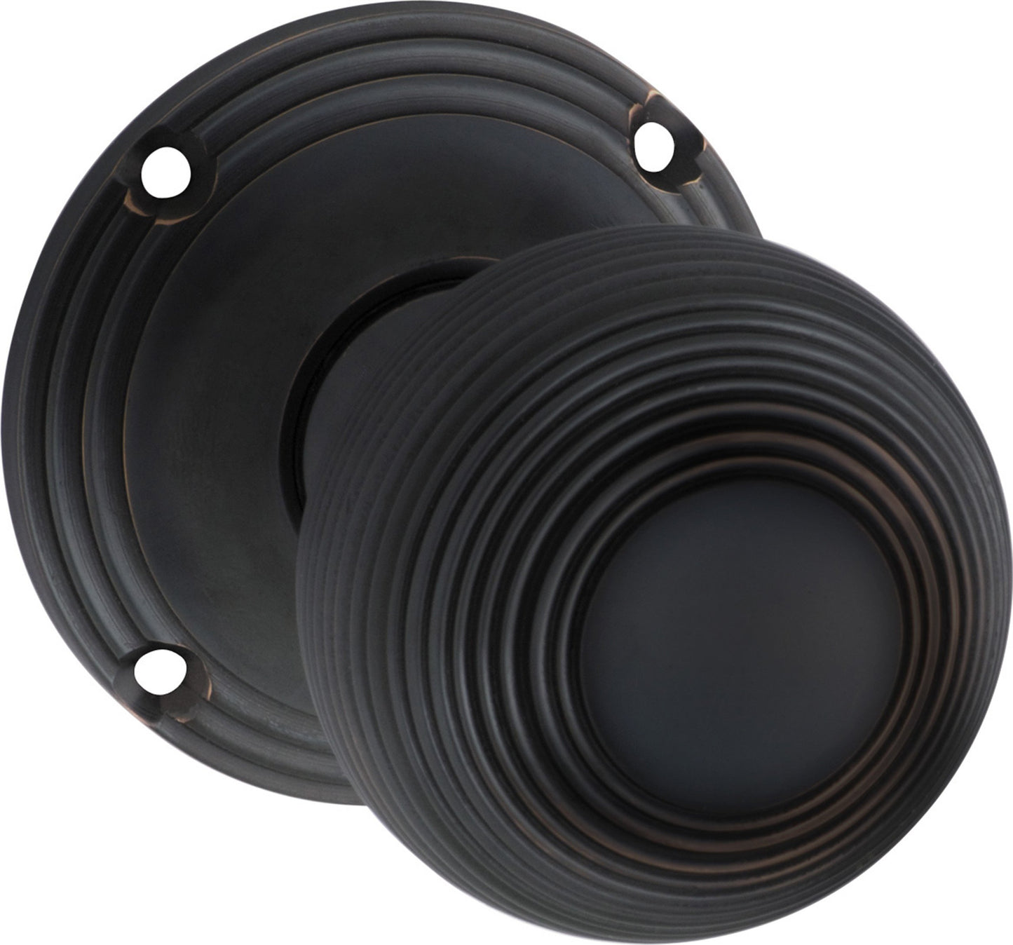 Reed Mortice Knob - Rose Round Backplate