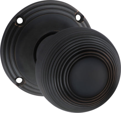 Reed Mortice Knob - Rose Round Backplate