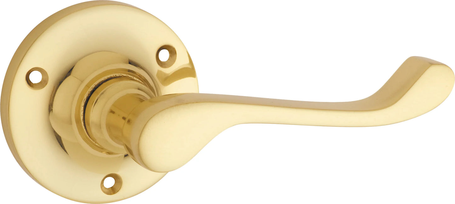 Victorian Lever - Round Rose Backplate