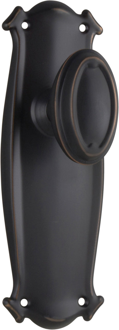 Bungalow Door Knob - Long Backplate