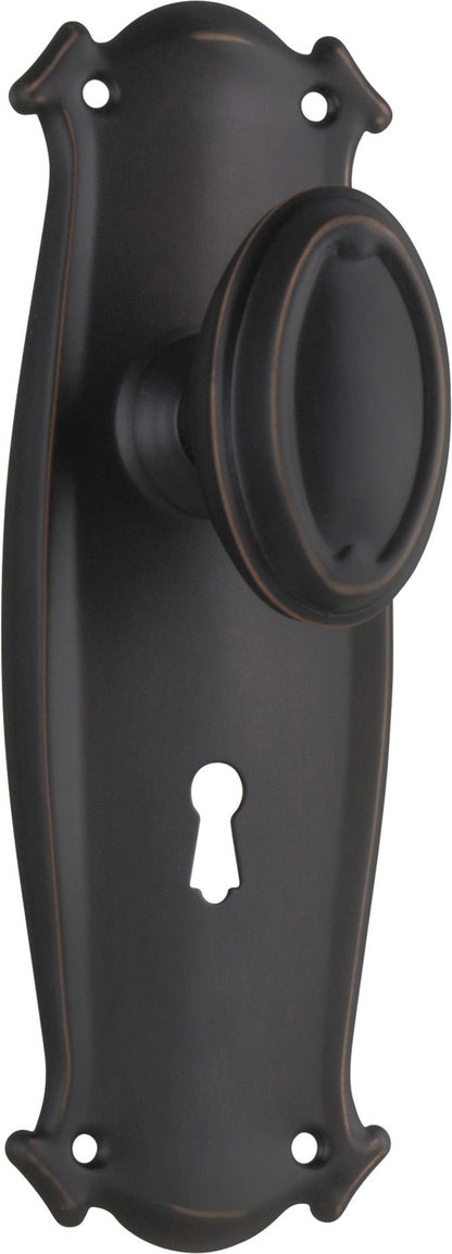 Bungalow Door Knob - Long Backplate