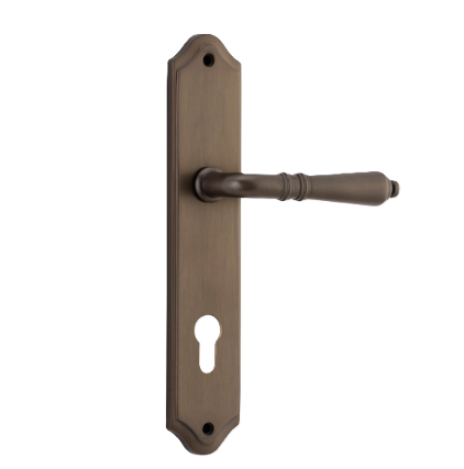 Sarlat Lever - Shouldered Backplate - Signature Brass