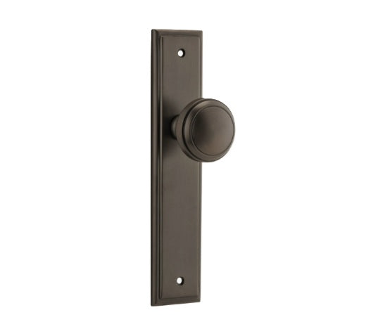 Paddington Knob - Stepped Backplate - Signature Brass