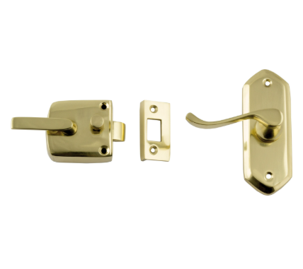 Screen Door Latches - Left Hand - Polished Brass