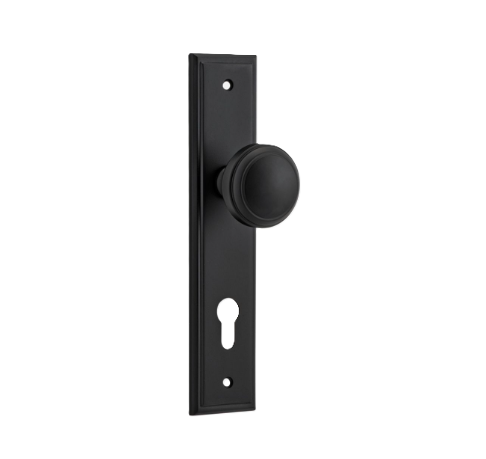 Paddington Knob - Stepped Backplate - Euro85 - Matt Black