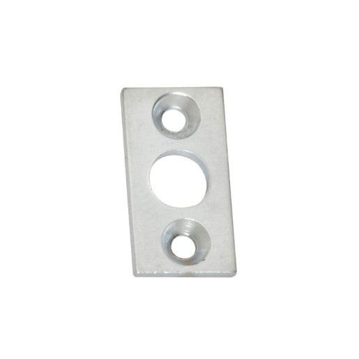 Barrel Bolt Flat Plate Keeper – 7.5mm - Satin Chrome