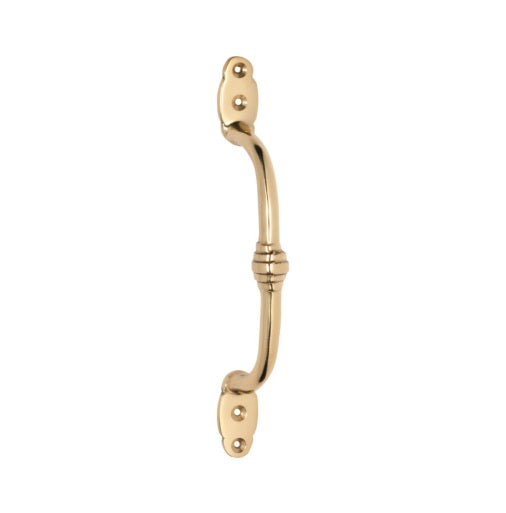 Offset Banded Pull Handle – H180xP41mm - Polished Brass