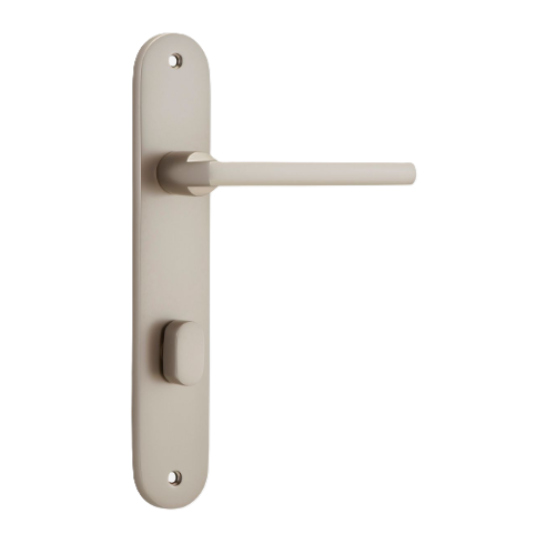 Baltimore Lever - Oval Backplate - Satin Nickel