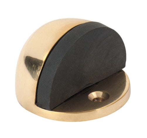 Oval Door Stop - Polished Brass