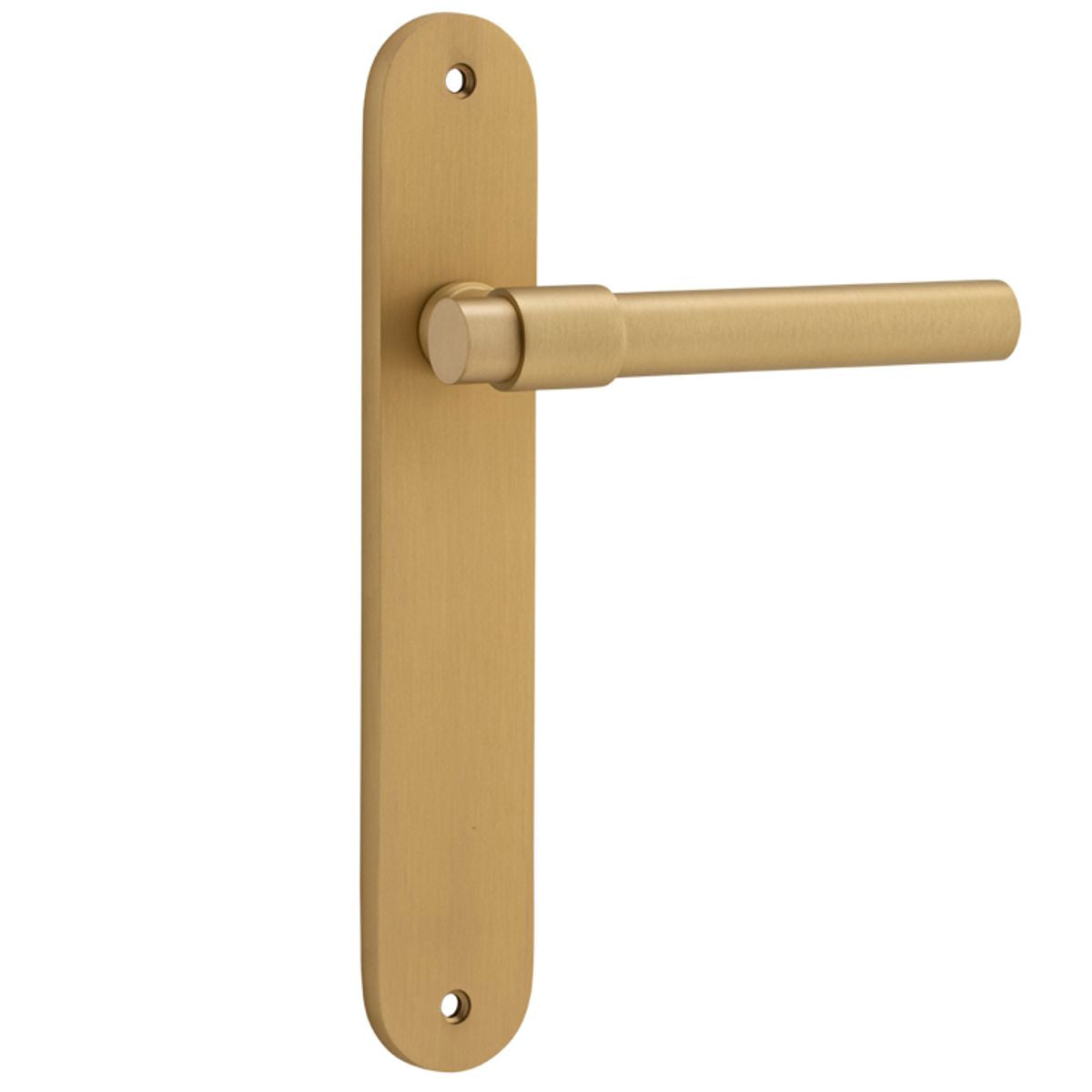 Helsinki Lever - Oval Backplate - Brushed Brass