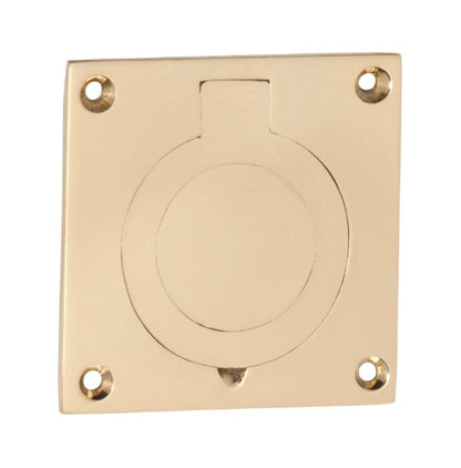Cellar Flush Pull Polished Brass