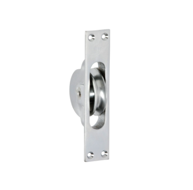 Sash Window Pulley - Satin Chrome