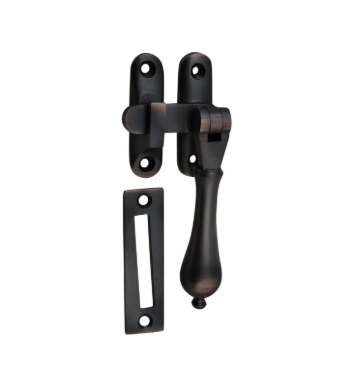 Long Throw Tear Drop Casement Fastener - Antique Copper