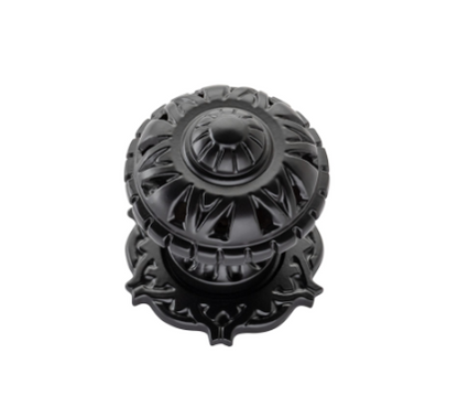 Filigree Centre Door Knob Matt Black New Sydney