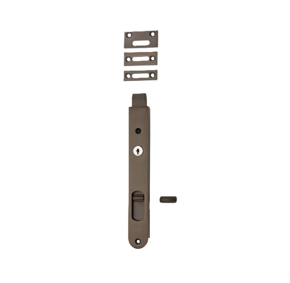Locking Flush Bolt - 200mm - Signature Brass