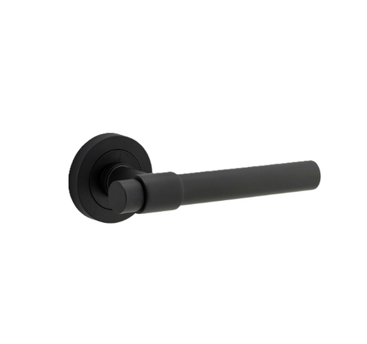 Helsinki Lever - Round Rose - Matt Black