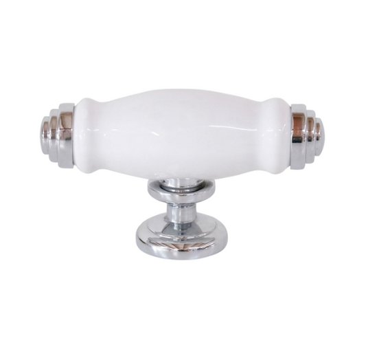 Porcelain T Pull - Chrome Plated