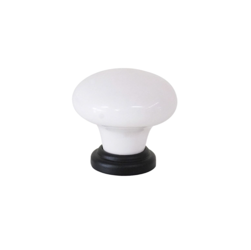 Porcelain Cupboard Knob – D32xP30mm - Matt Black