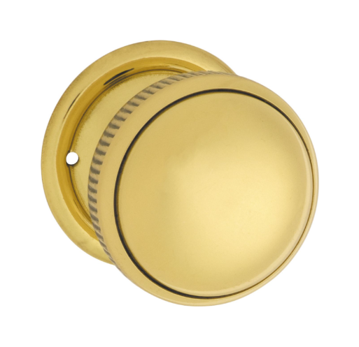 Milled Edge Mortice Knobs - Round Rose Backplate
