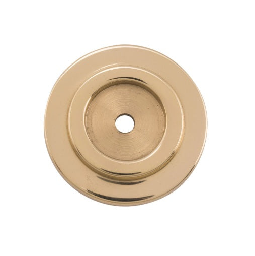Cupboard Knob Backplate – D32mm - Unlacquered Polished Brass