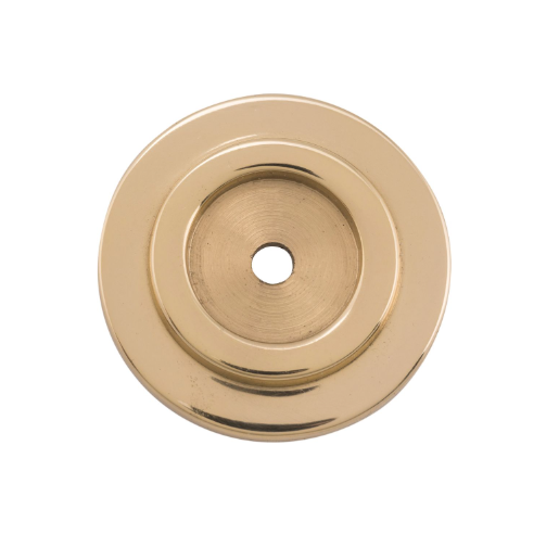 Cupboard Knob Backplate – D38mm - Unlacquered Polished Brass