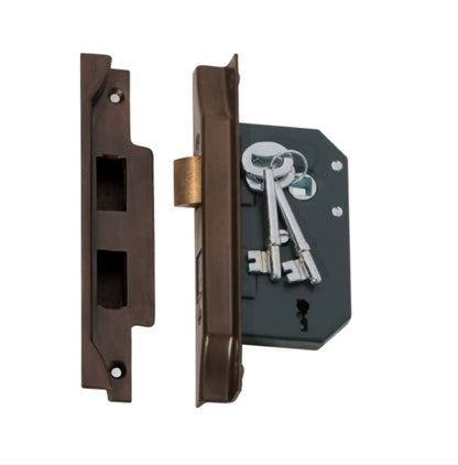 Rebated 3 Lever Mortice Lock - 44mm & 57mm Backset