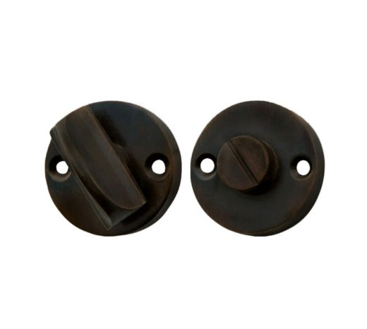 Round Privacy Turn - Antique Brass
