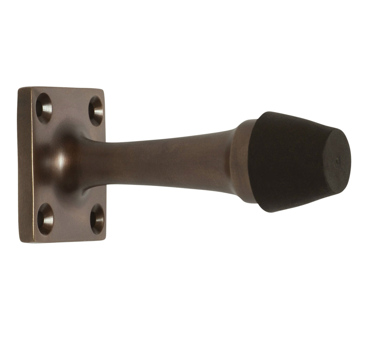 Traditional Door Stop - 75mm - Antique Brass