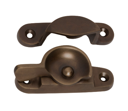 Classic Sash Fastener - Antique Brass