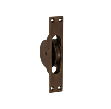 Sash Window Pulley - Antique Brass