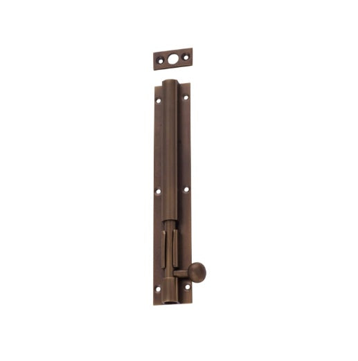 Barrel Bolt – Long Throw L150mm - Antique Brass