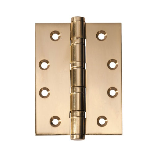 Ball Bearing Hinge – H100xW75mm - Polished Brass