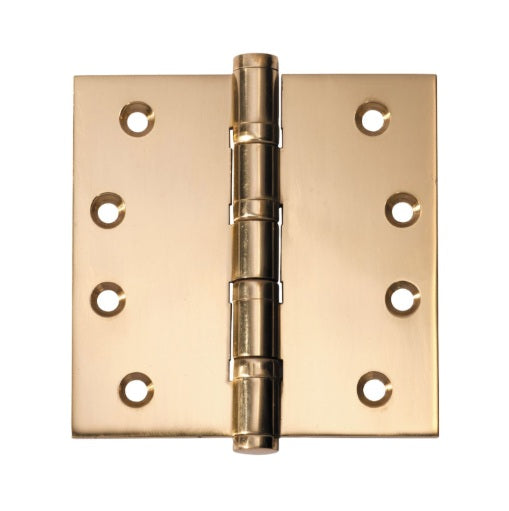 Ball Bearing Hinge – H100xW100mm - Polished Brass