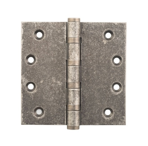 Ball Bearing Hinge – H100xW100mm - Rumbled Nickel