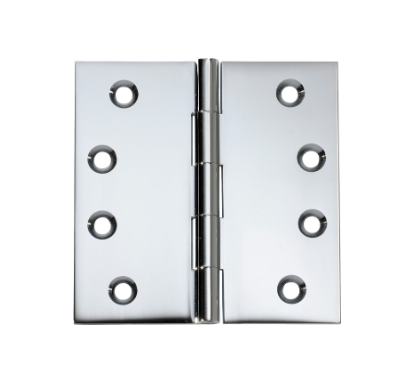 Fixed Pin Hinge – H100xW100mm - Chrome Plated