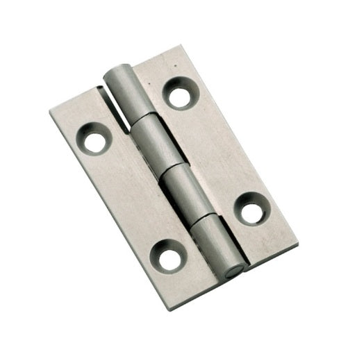 Fixed Pin Cabinet Hinge – H38xW22mm - Satin Chrome