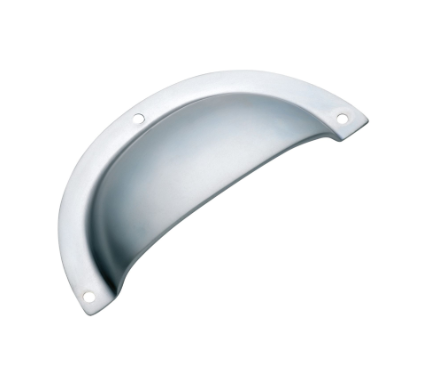 Classic Drawer Pull – Sheet Brass - 97x40mm - Satin Chrome