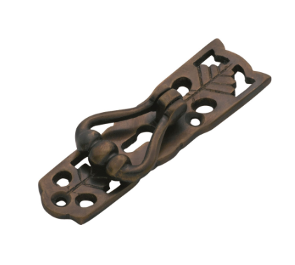 Maple Leaf Pedestal Handle – H78xW20mm - Antique Brass