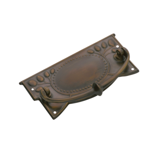 Edwardian Cabinet Handle – H55xW120mm - Antique Brass