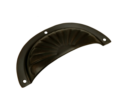 Fluted Drawer Pull - Sheet Brass - Antique Brass
