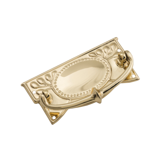 Edwardian Cabinet Handle – H48xW100mm - Polished Brass