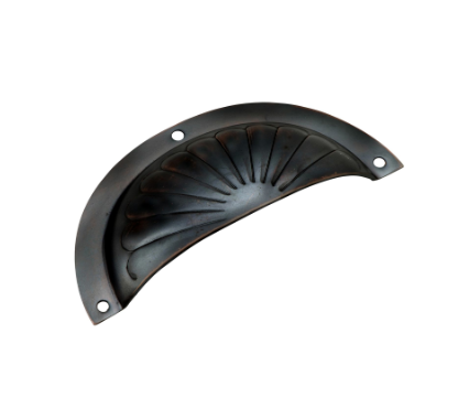 Fluted Drawer Pull - Sheet Brass - Antique Copper