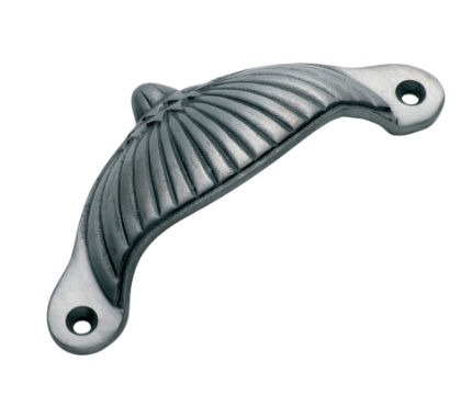 Fluted Drawer Pull - 105x40mm - Polished Metal