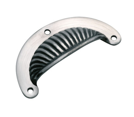 Fluted Drawer Pull - Polished Metal